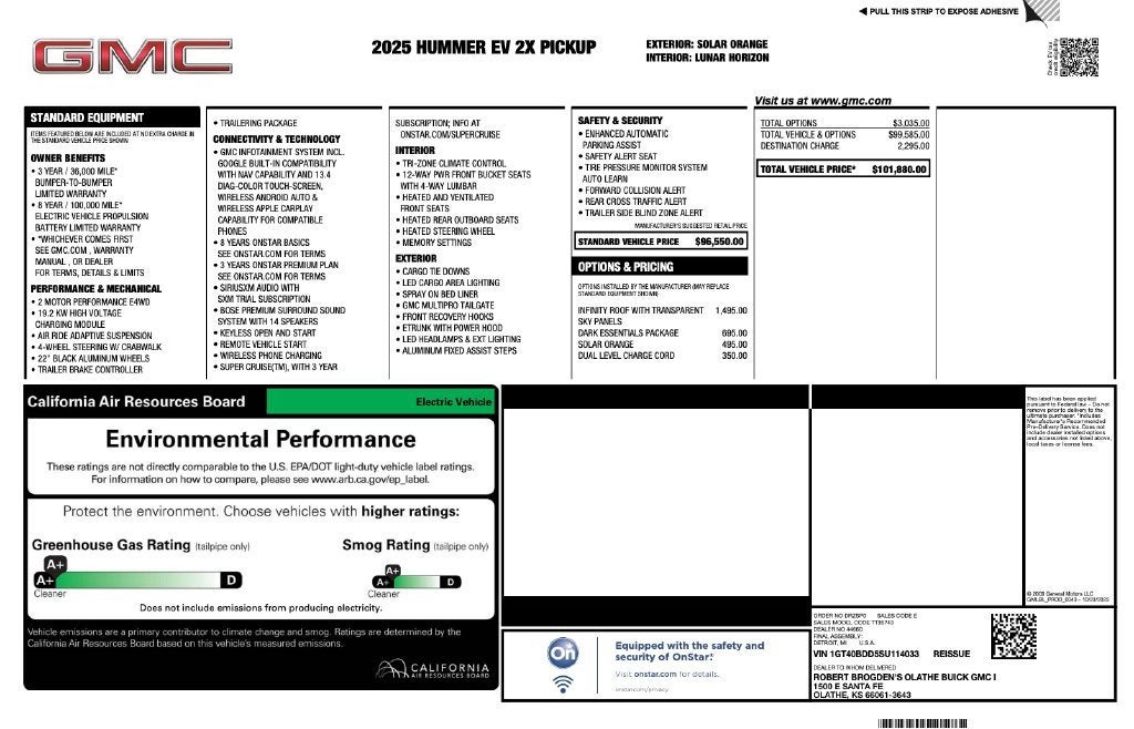 2025 GMC HUMMER EV Pickup 2X